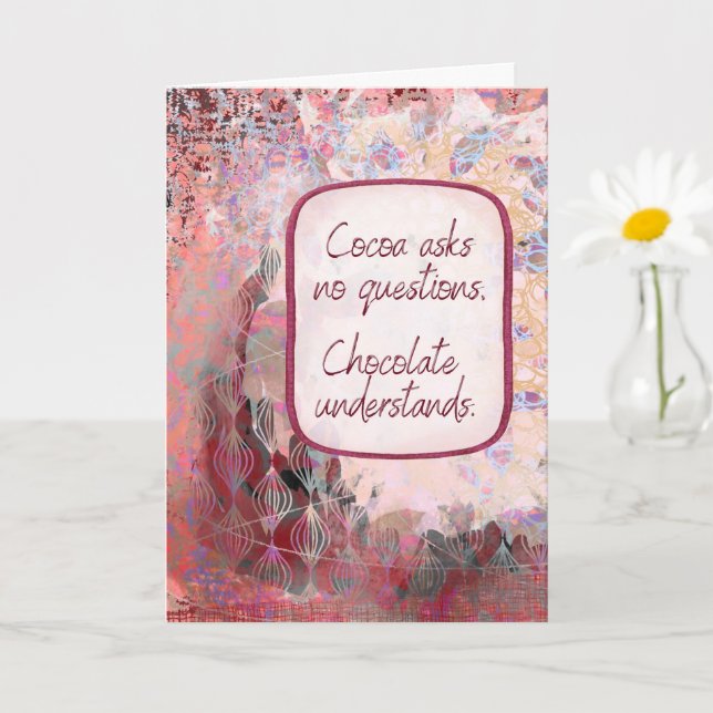 Chocolate Understands - Chocolate Encouragement Kort (Liten växt)