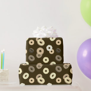 Chocolate vanilla donuts elegant mönster brun presentpapper
