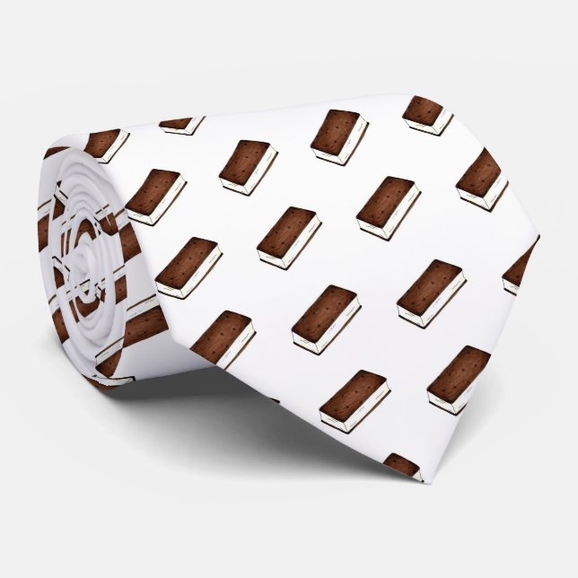 Chocolate Vanilla Ice Cream Sandwich Foodie Tie Slips (Rullad)