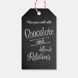 Chocolate & Vin Flaska Vin Taste-middagen Party Presentetikett