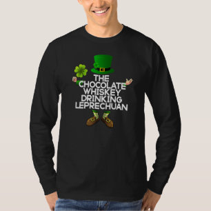 Chocolate Whiskey Drinking Leprechuan Funny St. T Shirt