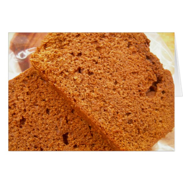 Chocolate zucchini-bröd hälsningskort (Framsidan Horizontal)