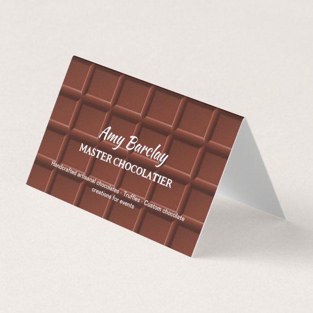 Chocolatier Anpassningsbar QR Visitkort (Framsida)