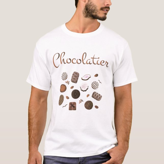 Chocolatier Chocolate Candies T Shirt (Framsida)