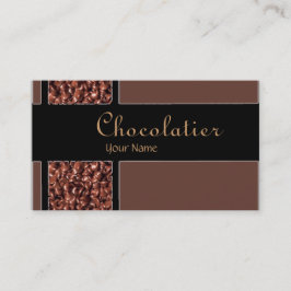 Chocolatier choklad gå i flisor beställnings- visitkort
