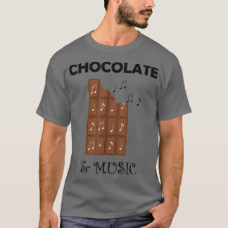 Chocolatier Dark Chocolate Lover Music Notes Music T Shirt