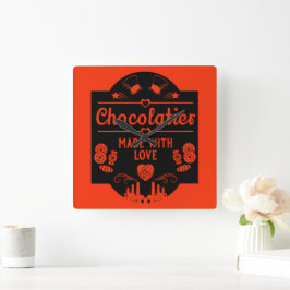 Chocolatier Maker Fyrkantig Klocka