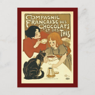 Chocolats Vintage Fransk Annons Chocolate Vykort
