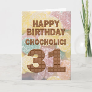 Chocololic 31a Birthday Card Kort