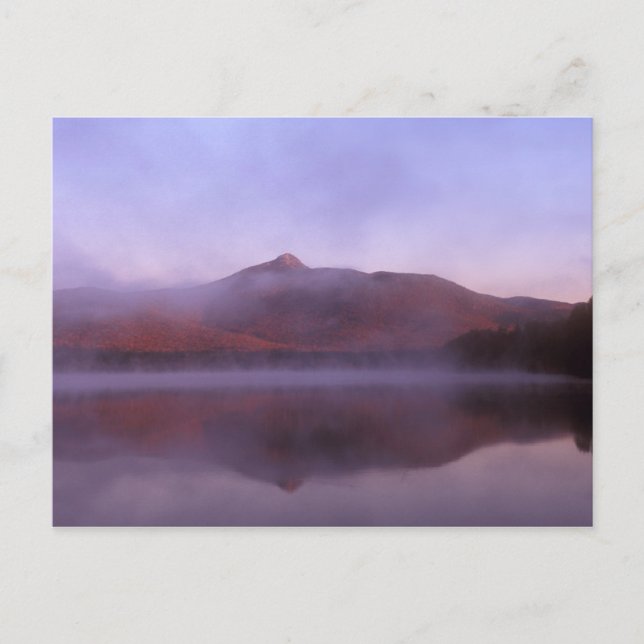 Chocorua Sjö Sunrise Fog Vykort (Framsida)