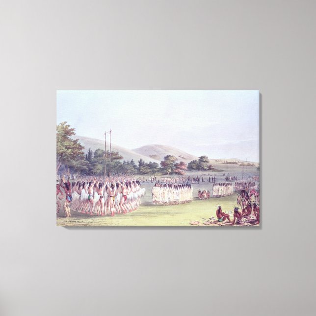 Choctaw Boll-Play Dance, 1834-35 Canvastryck (Framsida)