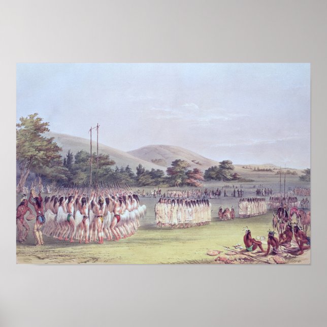 Choctaw Boll-Play Dance, 1834-35 Poster (Framsidan)