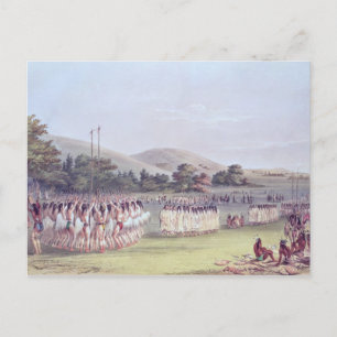 Choctaw Bollspelsdans, 1834-35 Vykort
