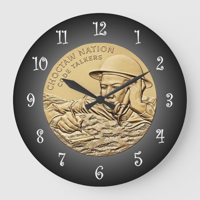 Choctaw Code Talkers Bronze Medal ~ Stor Klocka (Framsida)