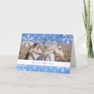 Choctaw-sto och föl - 5x7 Högtidskort Helgkort