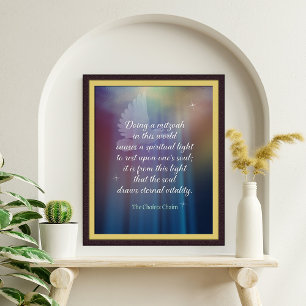 Chofetz Chaim Quote Light White Dove Photo Print Fototryck