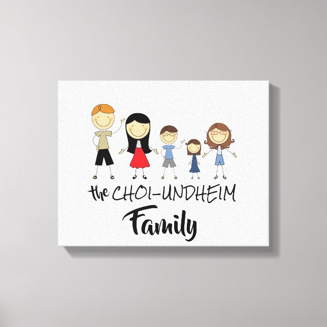 Choi-Undheim-familjens utskrift Canvastryck (Framsida)