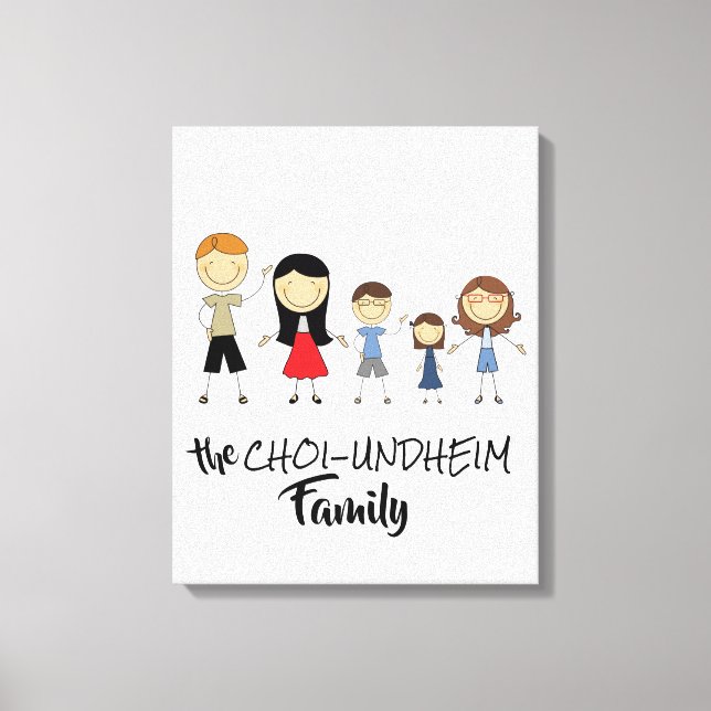 Choi-Undheim-familjens utskrift Canvastryck (Framsida)