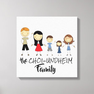 Choi-Undheim-familjens utskrift Canvastryck