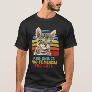 Choice Pro Feminism Pro Katt Kvinnors Höger Femini T Shirt