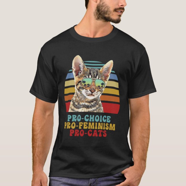 Choice Pro Feminism Pro Katt Kvinnors Höger Femini T Shirt (Framsida)