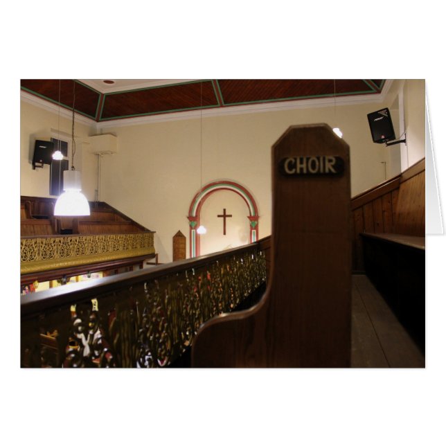 choir-bänk hälsningskort (Framsidan Horizontal)