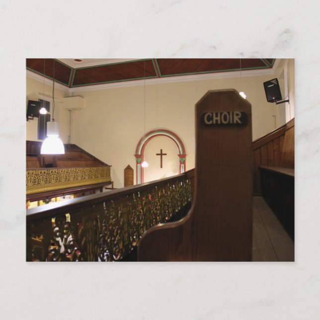 choir-bänk vykort (Framsida)