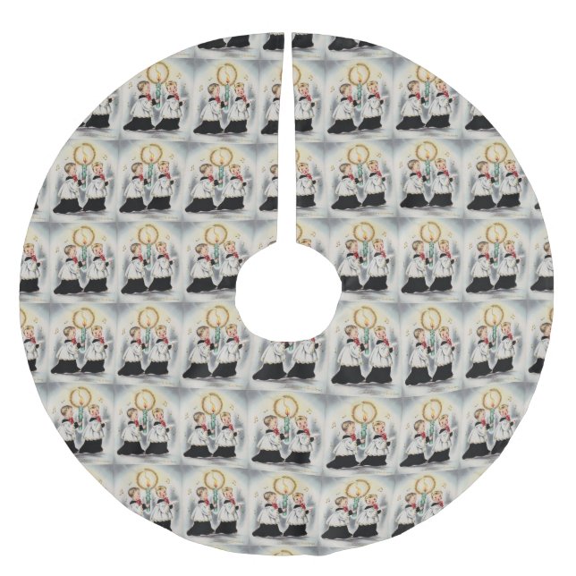 Choir Boys från 1950-talet Julgransmatta Borstad Polyester (Framsidan)