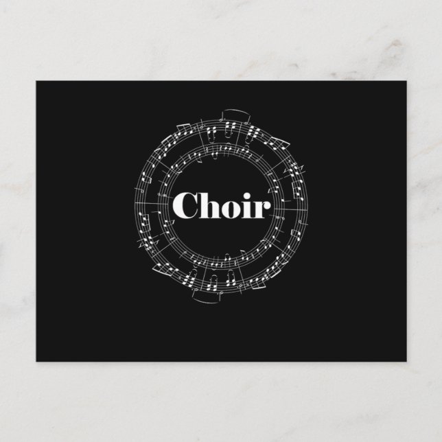 Choir Chorus Choral Music Conductor Notes Gift Vykort (Framsida)