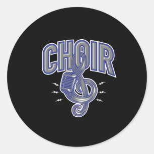 Choir Clef Chorus Singing Choral Music Gift Runt Klistermärke