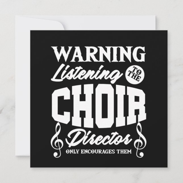 Choir Director Chorus Choral Music Singer Gift Inbjudningar (Framsida)