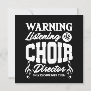Choir Director Chorus Choral Music Singer Gift Inbjudningar