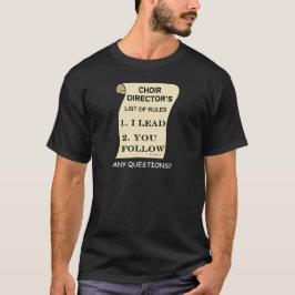 Choir Director list of Regler T-shirt