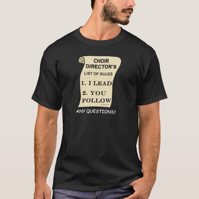 Choir Director list of Regler T-shirt (Framsida)