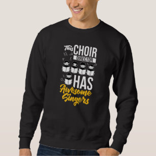 Choir Director Music Singer Notes Instrument Teach Lång Ärmad Tröja