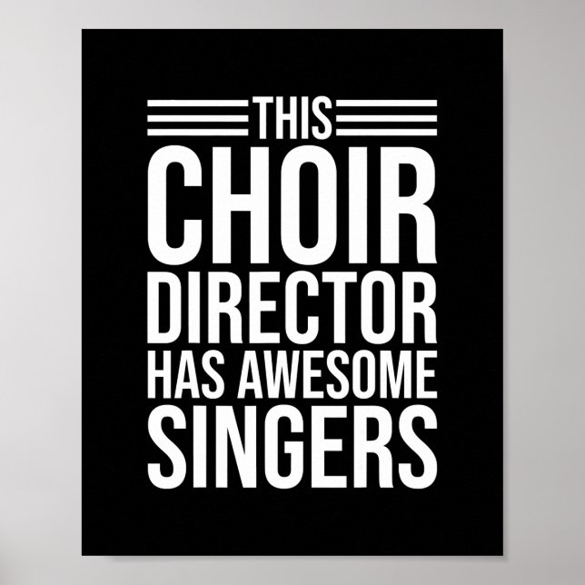 Choir Director musiker, lustig musiklärare Poster (Framsidan)