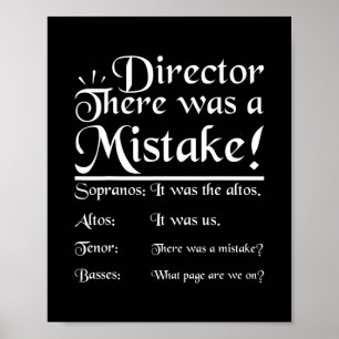 Choir Director musiker, lustig musiklärare Poster