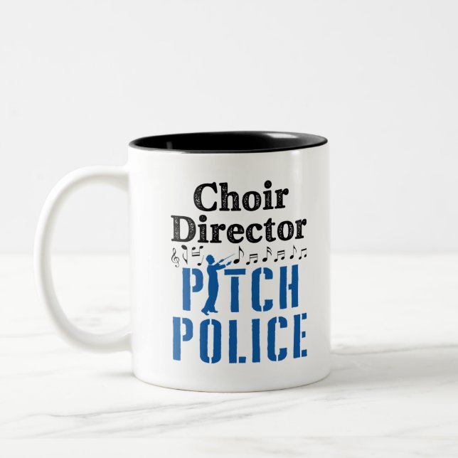 Choir Director Pitch Police Chorus Leader Två-Tonad Mugg (Vänster)