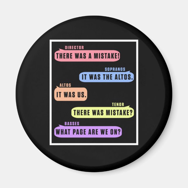 Choir Director Tenor Soprano Altos Basses Chorus G Magnet (Framsidan)