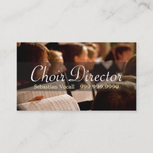 Choir Director Vocalist Music Instruktör Lärare Visitkort