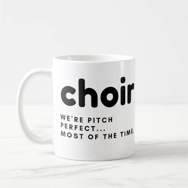 Choir Funny Gift Mugg - kostumiserad (Vänster)