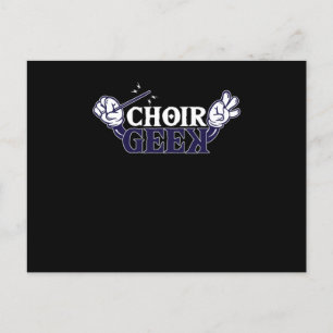 Choir Geek Chorus Choral Music Conductor Gift Vykort