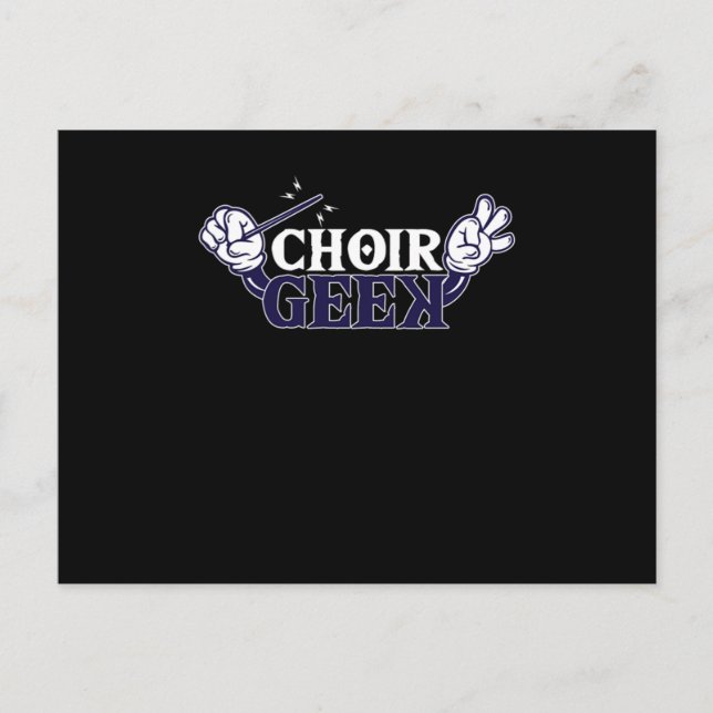Choir Geek Chorus Choral Music Conductor Gift Vykort (Framsida)