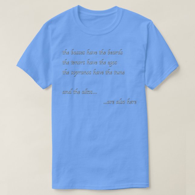 Choir Joke-avsnitt T Shirt (Design framsida)