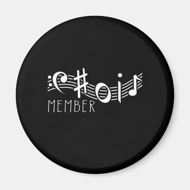 Choir Member Chorus Clef Singer Choral Music Gift Magnet (Framsidan)