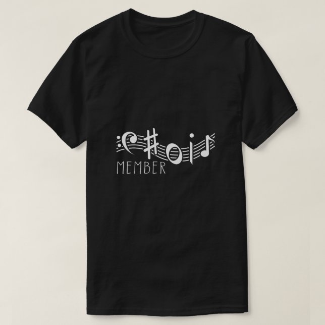 Choir Member Chorus Clef Singer Choral Music Gift T Shirt (Design framsida)