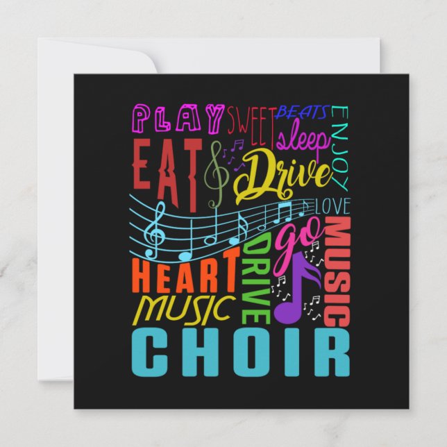 Choir Music Chorus Choral Music Conductor Gift Inbjudningar (Framsida)