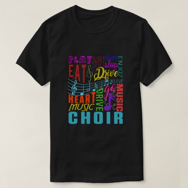 Choir Music Chorus Choral Music Conductor Gift T Shirt (Design framsida)