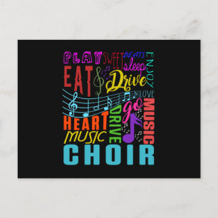 Choir Music Chorus Choral Music Conductor Gift Vykort