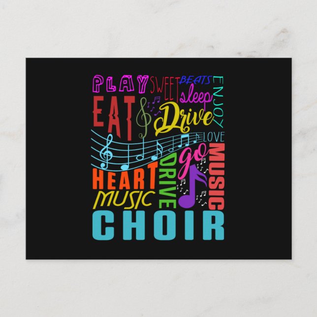 Choir Music Chorus Choral Music Conductor Gift Vykort (Framsida)